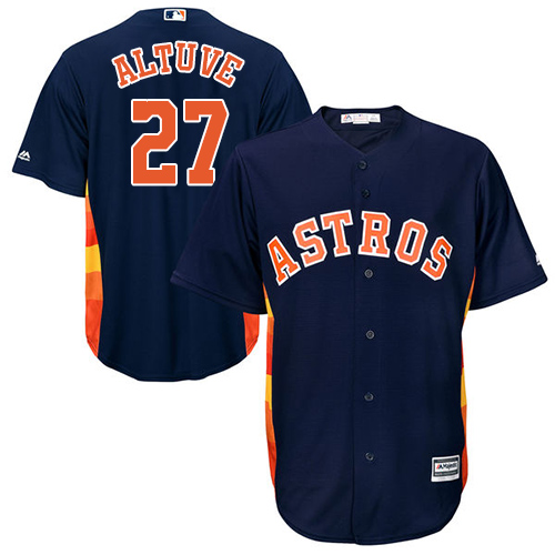 Astros #27 Jose Altuve Navy Blue New Cool Base Stitched MLB Jersey - Click Image to Close